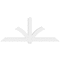 Ekena Millwork Redmond Architectural Grade PVC Gable Bracket, 96"W x 40"H x 6"D x 6"F, 10/12 Pitch GBP096X40X0606RED00 - alternate 3